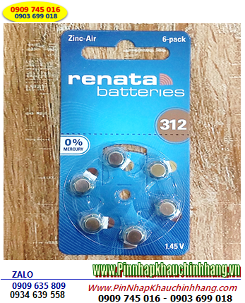 Renata PR41 _Renata 312, Pin máy trợ thính Renata PR41 _Renata 312 (1.455) chính hãng / Vỉ 6viên